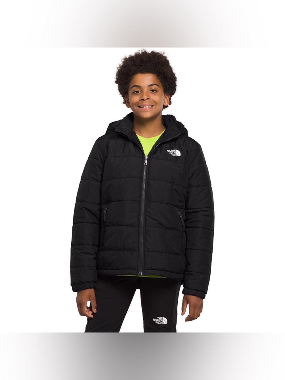 The North Face Boys' Chimborazo Reversible Full-Zip Jacket in Black size M
